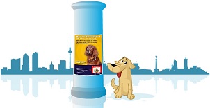 Plakathund, Aufreißplakat, Litfaßsäulenwerbung, Postear