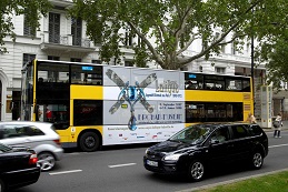 Doppeldecker-Bus, Berlin-Board, Buswerbung (Bus-Außenwerbung)